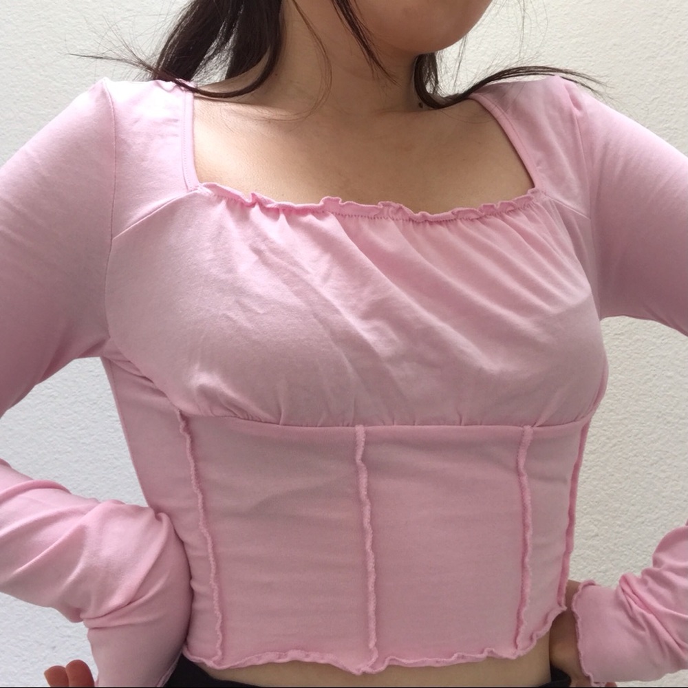 Lettuce Edge Square Neck Top